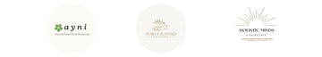 Three brand logos on a white background